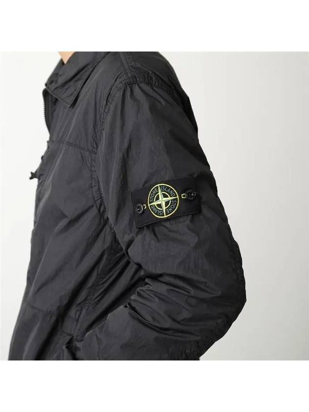 Garment Dyed Crinkle Reps Recycled Nylon Jacket Black - STONE ISLAND - BALAAN 6