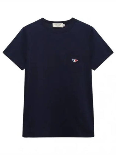 tricolor fox patch t shirt - MAISON KITSUNE - BALAAN 1