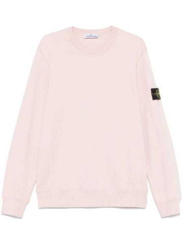 6100044 Organic Cotton Fleece Sweatshirt Antique Rose - STONE ISLAND - BALAAN 1