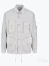 Flat Nylon Utility Over Long Sleeve Shirt Grey - CP COMPANY - BALAAN 2