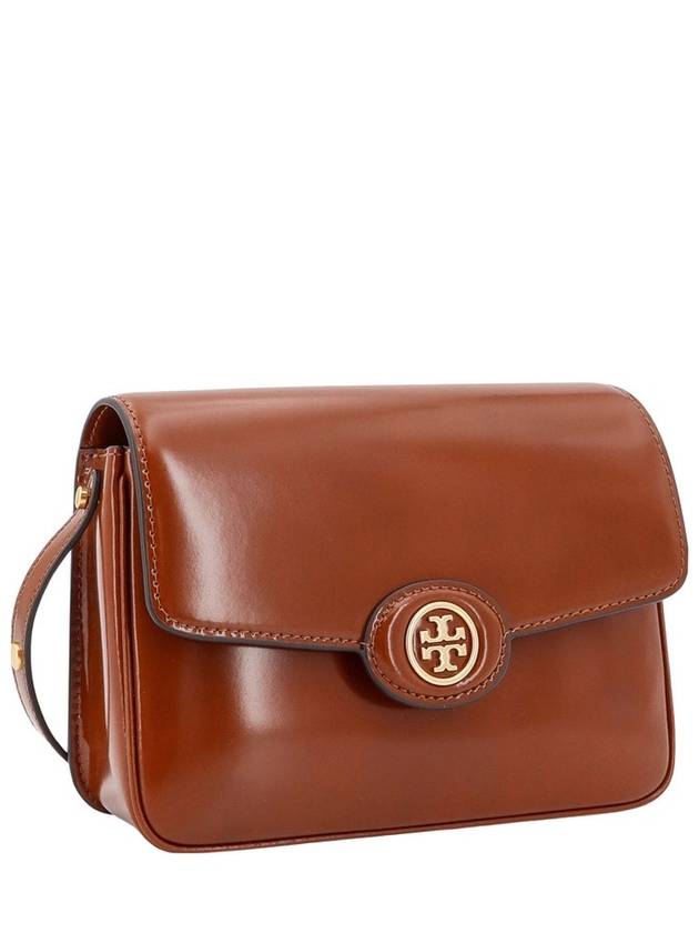 Robinson Spazzolato Convertible Logo Shoulder Bag Marone - TORY BURCH - BALAAN 4