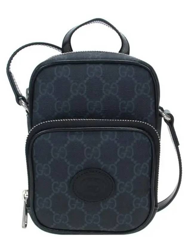 GG Supreme Interlocking Canvas Mini Cross Bag Black - GUCCI - BALAAN 2