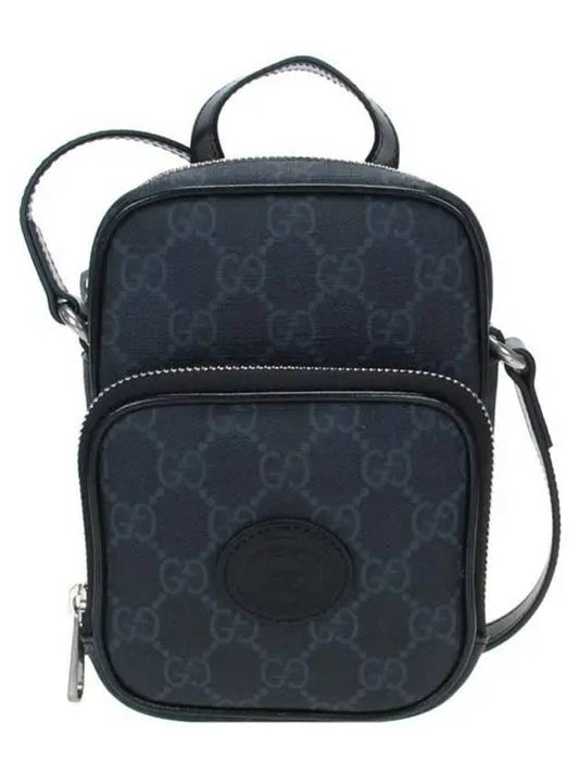 GG Supreme Interlocking Canvas Mini Cross Bag Black - GUCCI - BALAAN 2