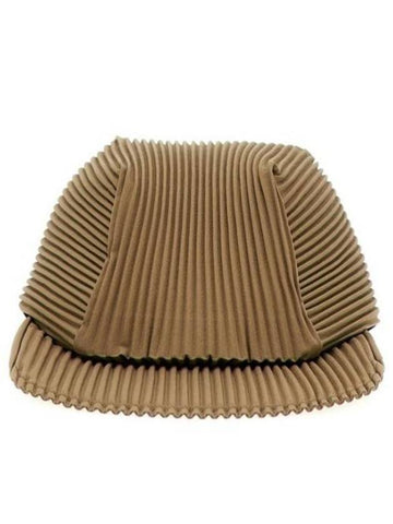 Homme Pliss Issey Miyake Hat 753658 Free Light Mocha Brown - ISSEY MIYAKE - BALAAN 1