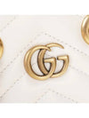 GG Marmont Gold Matelasse Leather Cross Mini Bag White - GUCCI - BALAAN 6