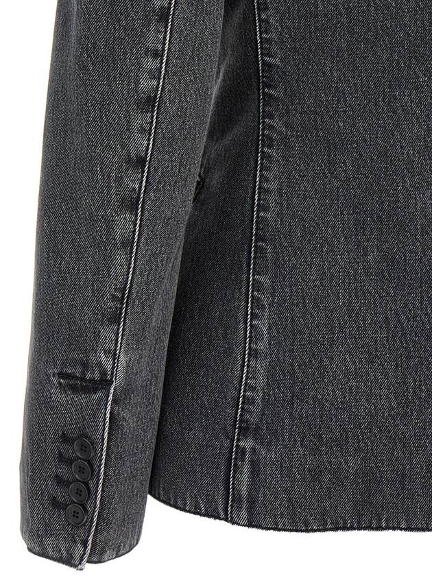 Alexander McQueen Deconstructed Denim Blazer - ALEXANDER MCQUEEN - BALAAN 4