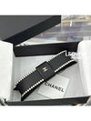 CC logo ribbon pearl pearl leather leather hairpin hair accessory black AA9134 - CHANEL - BALAAN 4