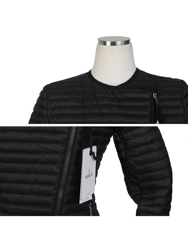 4634005 53048 999 AXINITE diagonal zipper black jacket - MONCLER - BALAAN 5