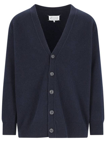 Maison Margiela Navy Blue Wool Knitwear - MAISON MARGIELA - BALAAN 1