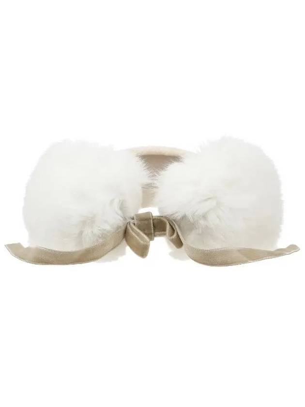 Real Fox Fur Visor OF8613LBBEIGE - ONOFF - BALAAN 3