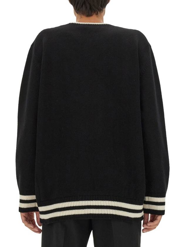 Skull Logo Print Wool Knit Top Black - ALEXANDER MCQUEEN - BALAAN 4