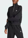 Essential Reverse Half Zip Long Sleeve T Shirt Black - ADIDAS - BALAAN 2