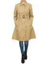 Vanda Belted Cotton Trench Coat Beige - MAX MARA - BALAAN 8