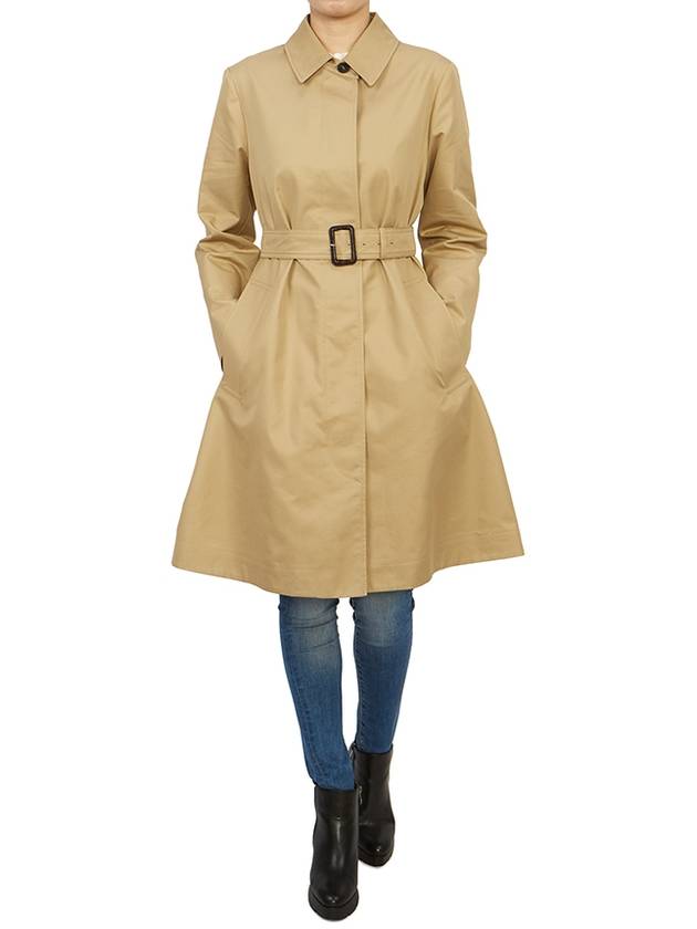 Vanda Belted Cotton Trench Coat Beige - MAX MARA - BALAAN 6