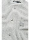 Face Logo Wool Cardigan Gray Women s - ACNE STUDIOS - BALAAN 4