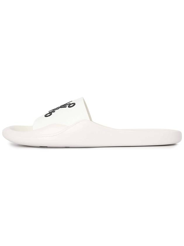 Full Logo Rubber Slippers White - KENZO - BALAAN.