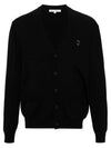 Bold Fox Head Patch Regular Cardigan Black - MAISON KITSUNE - BALAAN 2