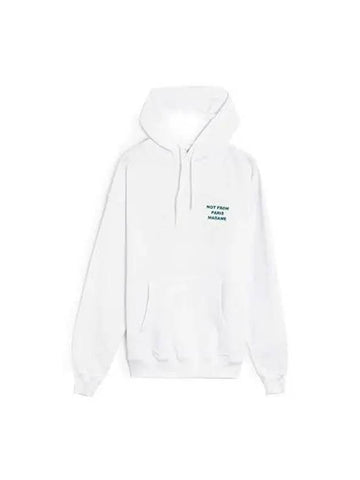 Drold Monsieur Hoodie Slogan White Green - DROLE DE MONSIEUR - BALAAN 1