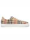 Vintage Check and Leather Sneakers Archive Beige - BURBERRY - BALAAN 2