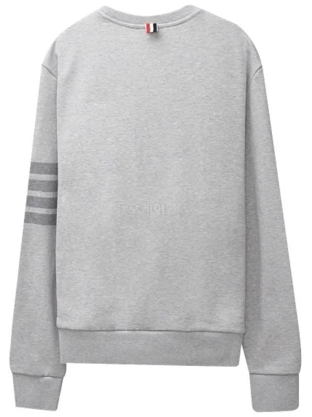 Classic Loopback Terry Tonal 4-Bar Relaxed Fit Crewneck Sweatshirt Pale Grey - THOM BROWNE - BALAAN 3