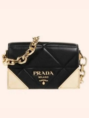 1BD333 V O42D F0002 Metal Logo Chain Shoulder Bag 706061 - PRADA - BALAAN 1