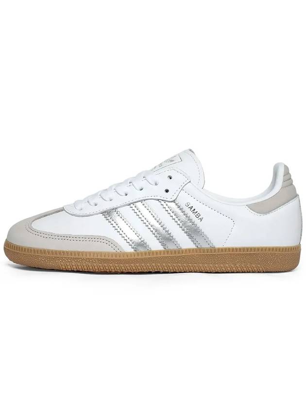 Samba OG Low Top Sneakers White Silver - ADIDAS - BALAAN 4