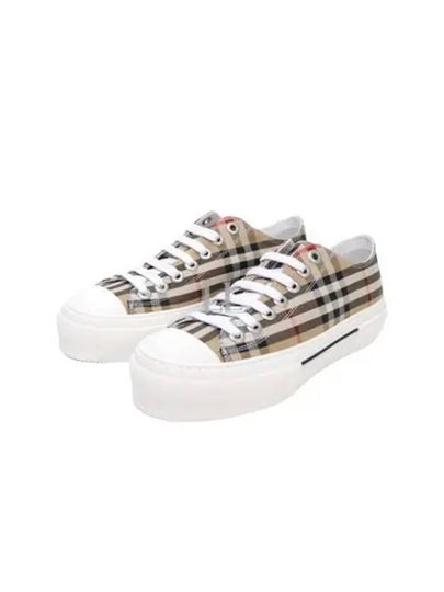 Vintage Check Cotton Sneakers Archive Beige - BURBERRY - BALAAN 2