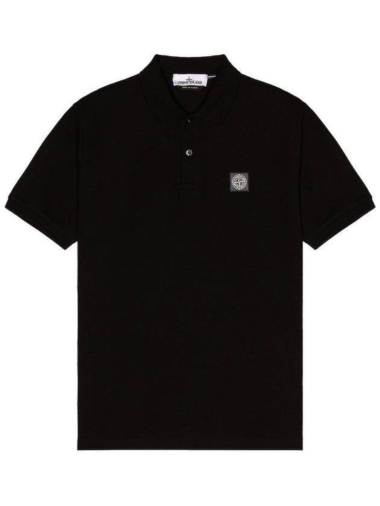 Logo Patch PK Shirt Black - STONE ISLAND - BALAAN.