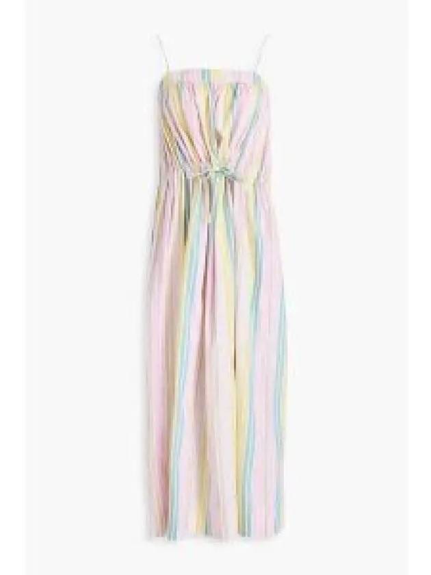 Women's Striped Strap Cotton Long Dress - GANNI - BALAAN 2