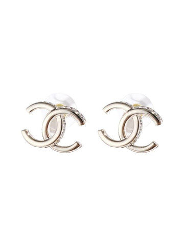 CC logo crystal earrings gold - CHANEL - BALAAN 1