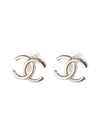 CC Logo Crystal Stud Earrings Gold - CHANEL - BALAAN 1