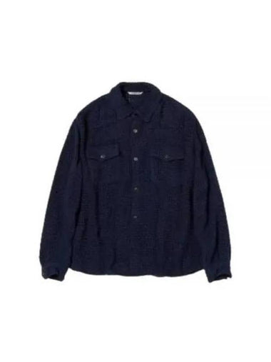 Long Sleeve Shirt A24SS01HM Navy - AURALEE - BALAAN 1