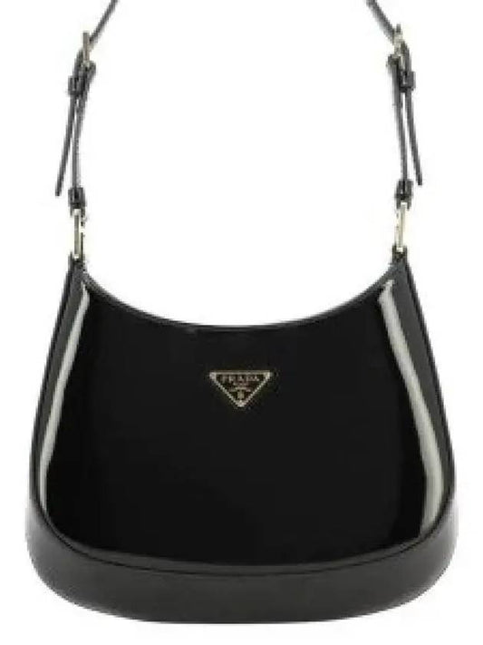 Cleo Patent Leather Shoulder Bag Black - PRADA - BALAAN 2