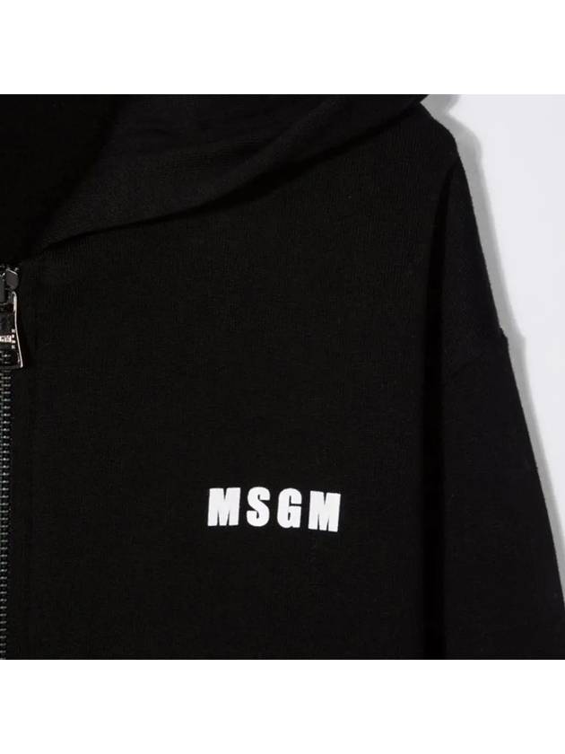 Kids Logo Print Hooded Zip up MS027855 110 - MSGM - BALAAN 4