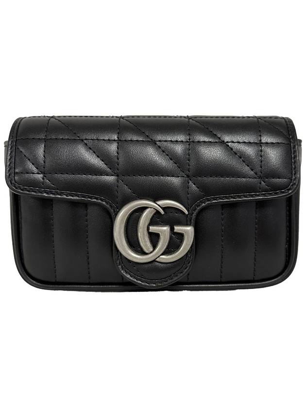 GG Marmont Silver Hardware Super Mini Bag Black - GUCCI - BALAAN 2