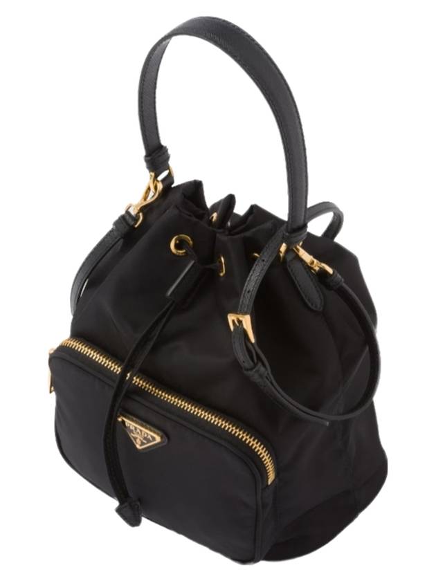 Duet Re-Nylon Bucket Bag Black - PRADA - BALAAN 3