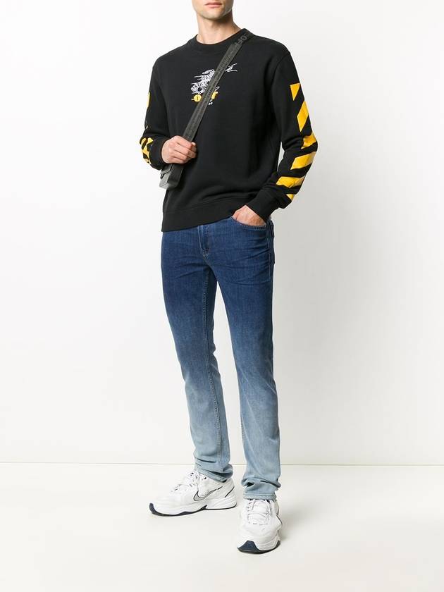 Wizard Slim Fit Sweatshirt Black - OFF WHITE - BALAAN 4