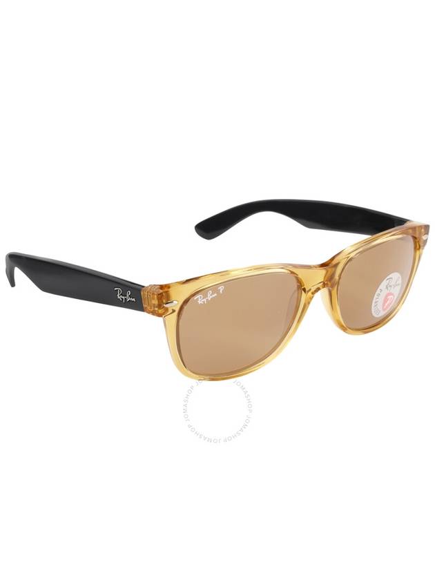 Ray Ban New Wayfarer Bicolor Polarized Brown Unisex Sunglasses RB2132 945/57 55 - RAY-BAN - BALAAN 3