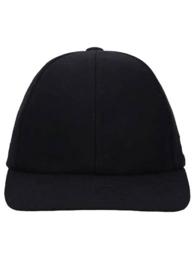 Courr ges Logo Patch Wool Baseball Cap Black - COURREGES - BALAAN 1