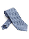 Gancini Pattern Silk Tie Royal Blue - SALVATORE FERRAGAMO - BALAAN 2