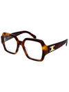 Eyewear Square Acetate Eyeglasses Havana - CELINE - BALAAN 2