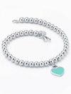 Tiffany Heart Tag Bead Bracelet 4mm Blue Women - TIFFANY & CO. - BALAAN 3