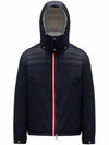 Men's Deferre Logo Hooded Jacket Navy - MONCLER - BALAAN 2