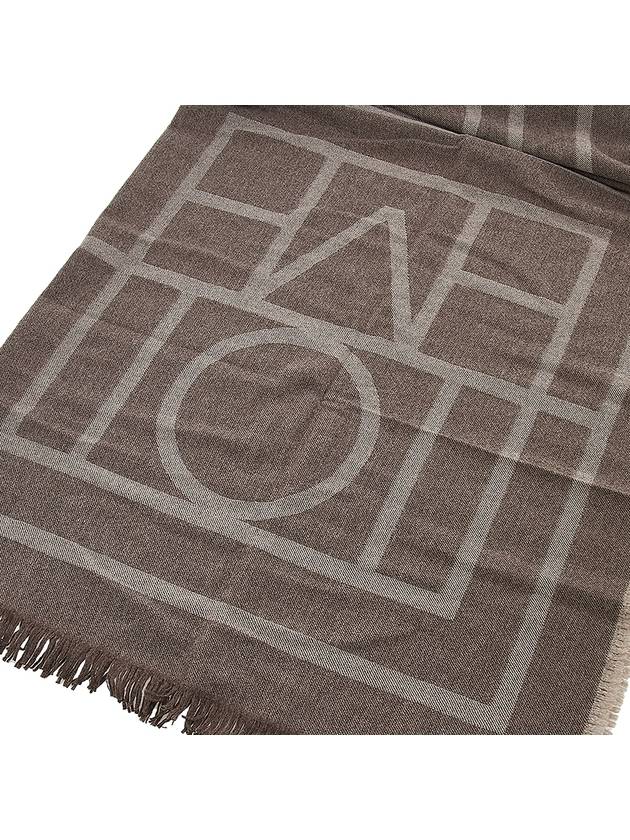 Monogram Wool Cashmere Scarf Beige - TOTEME - BALAAN 7