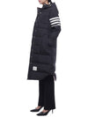 Downfilled Ripstop Classic 4 Striped Hoodie Down Long Padding Navy - THOM BROWNE - BALAAN 5