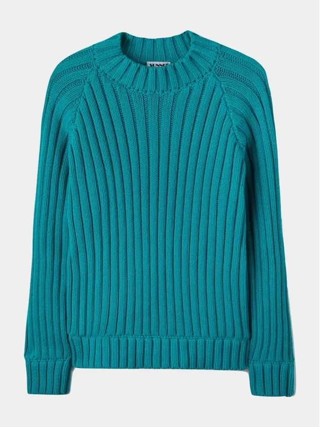 Knit Unisex Raglan Sweater Turquoise Green SS22CKNIRS - SUNNEI - BALAAN 1