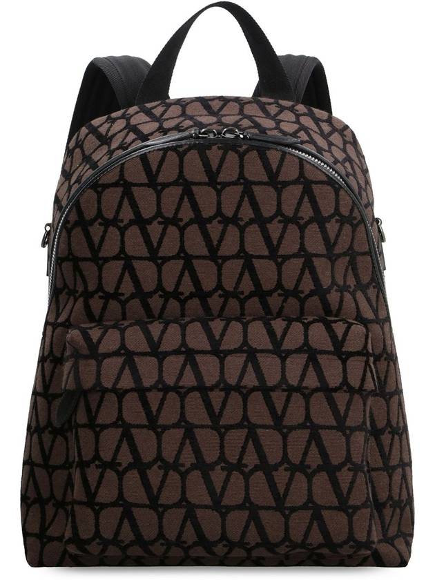 Garavani Toile Iconograph Backpack Brown - VALENTINO - BALAAN 3