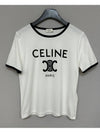 Triope Cotton Classic Short Sleeve T Shirt 66 77 - CELINE - BALAAN 1