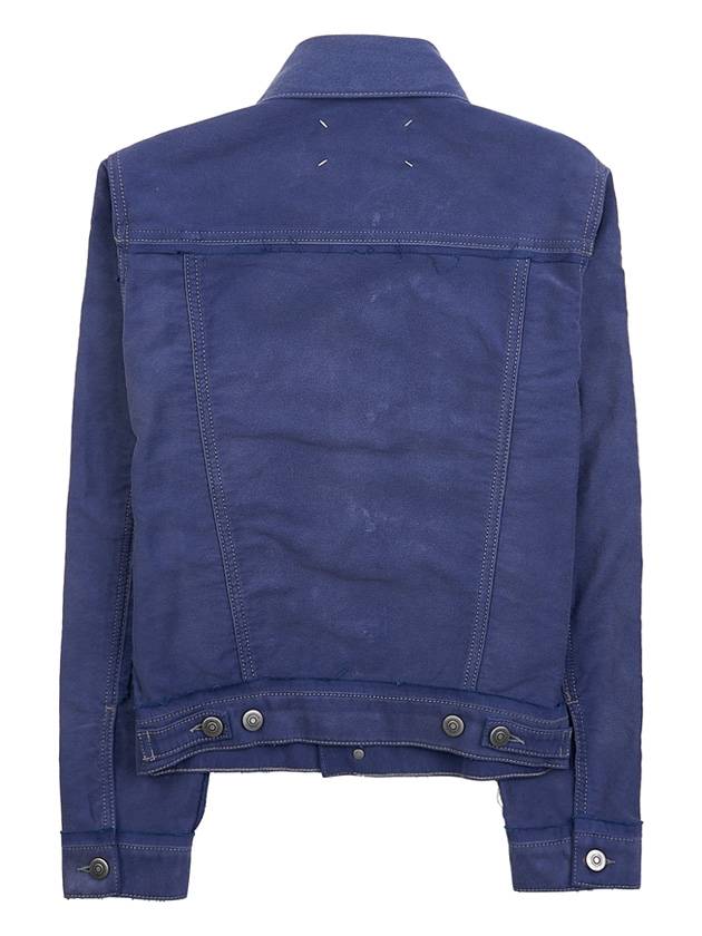 Back Stitch Logo Denim Jacket Purple - MAISON MARGIELA - BALAAN 3