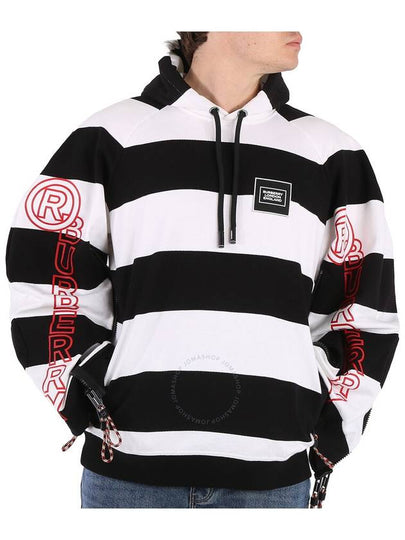 print logo stripe hoodie - BURBERRY - BALAAN 2